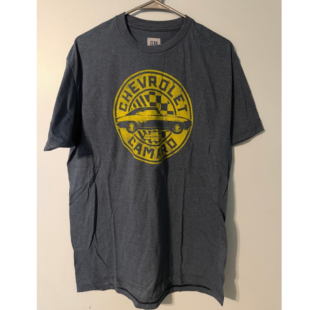 GM Chevrolet Camaro Graphic T-Shirt Men's Large Grey Hybrid Apparel Tee 0541